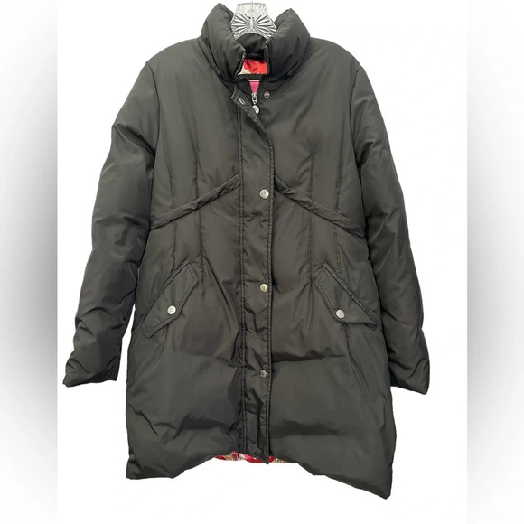 Betsey Johnson Down Puffer Jacket Black Size Large - Picture 1 of 8